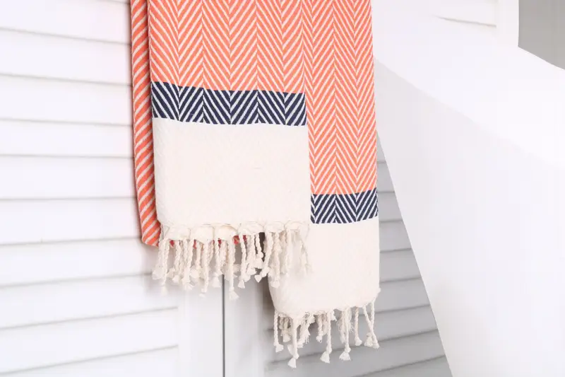 Lightweight Turkish towel, Gym Towel, Bachelorette Party Decorations, Personalized Gift For Her, 84x40 Cotton Striped Towel, Embroidered Towel - 8