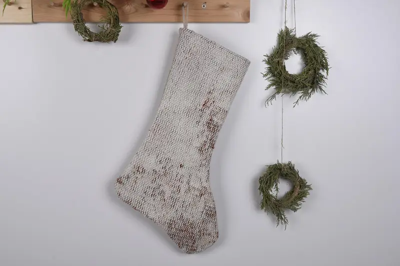 Festive Christmas Ornaments Pattern, Durable 1 Piece Christmas Stocking