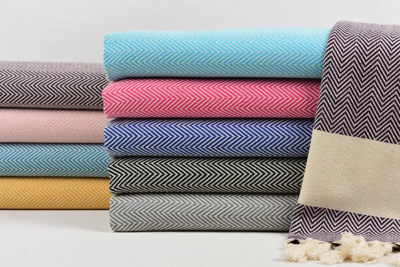 36x18 Cotton Herringbone Towel, Maid Of Honor Gift, Wedding Favors, Bachelor Towel, Turkish Tea Towel, Personalized Kitchen Towel, Holiday Towel - 1