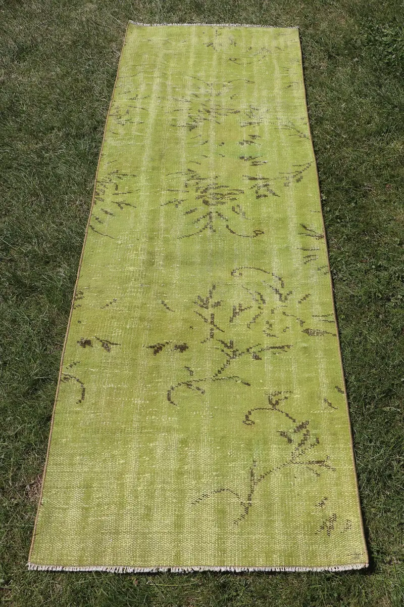 Elegante Alfombra Persa Verde, 8x7,1ft Chic Decor