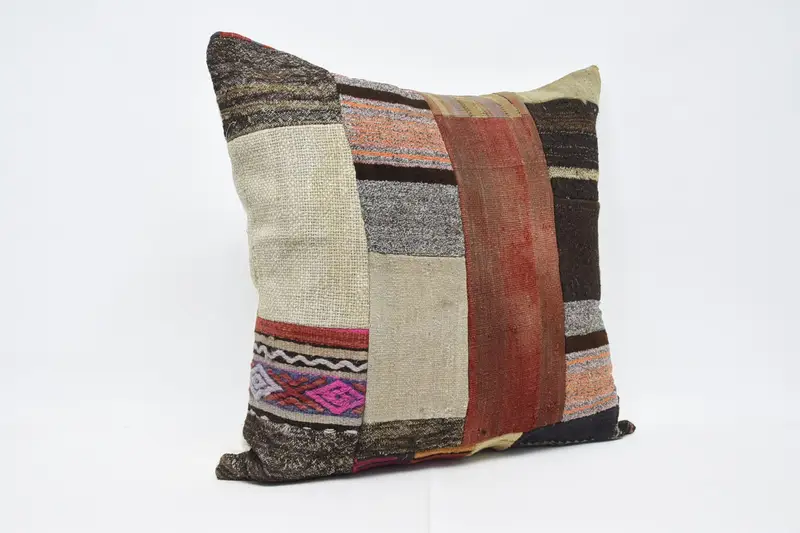 32x32 Red Cushion Case, Vintage Kilim Throw Pillow, Home Decor Pillow, Luxury Cushion, Cushion, Bench Cushion, Gift Pillow, Custom Cushion Case - 3