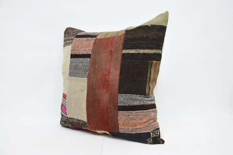 32x32 Red Cushion Case, Vintage Kilim Throw Pillow, Home Decor Pillow, Luxury Cushion, Cushion, Bench Cushion, Gift Pillow, Custom Cushion Case - 4