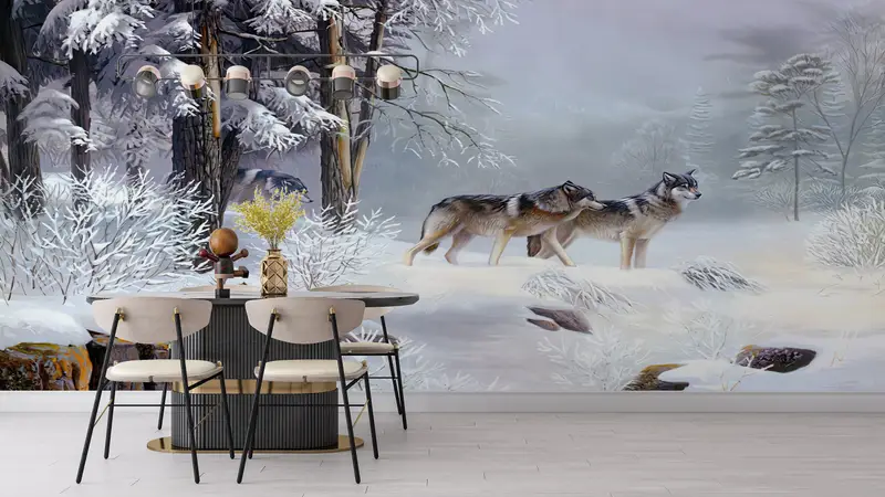 Paper Wall Art ,Wolf Wall Art,View Wall Paper,Bright Wall Paper,Wall Paper Peel and Stick,Landscape Wallpaper, - 7