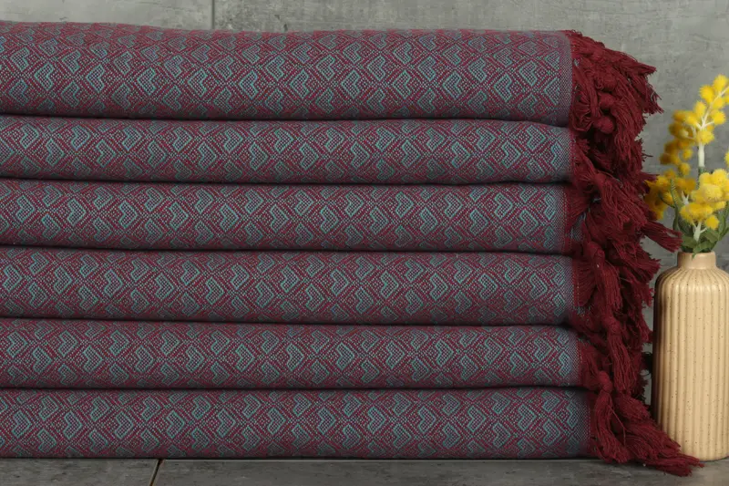 Boho Throw Blankets, Beach Wedding Favor, Handmade Gift, Throw Blanket Couch, Extra Large Tablecloth, Tablecloth, 88x76 Cotton Heart Design  Towel - 1