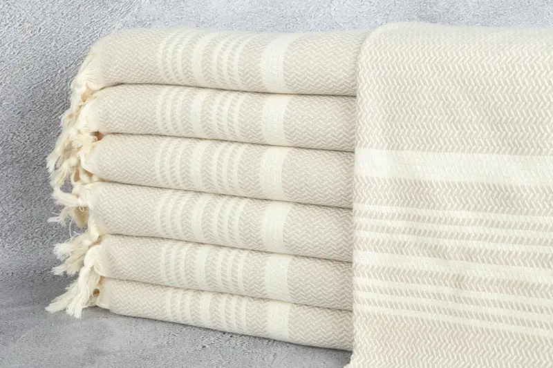 First Wedding Anniversary Gift, Bridesmaid Gifts, Gift For Best Friend, 40x18 Cotton Striped Towel, Monogram Kitchen Towel, Small Bath Towels - 1