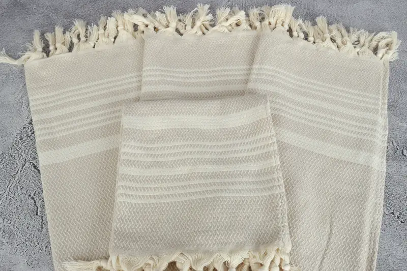 First Wedding Anniversary Gift, Bridesmaid Gifts, Gift For Best Friend, 40x18 Cotton Striped Towel, Monogram Kitchen Towel, Small Bath Towels - 4