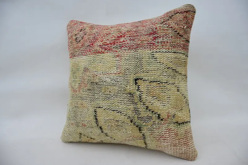Anatolian Pillow, Boho Pillow Sham Cover, Pillow for Sofa, Pillow Cover, Antique Pillows, Boho Chic Pillow, 18x18 Beige Cushion Case - 3