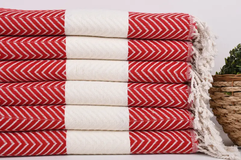 70x40 Cotton Zig zag Towel, Bath towel, Valentines Day Gift Idea, Peshtemal Towel, Yoga Towel, Custom Gift, Girl Trip Party Favor, Housewarming Gift - 2