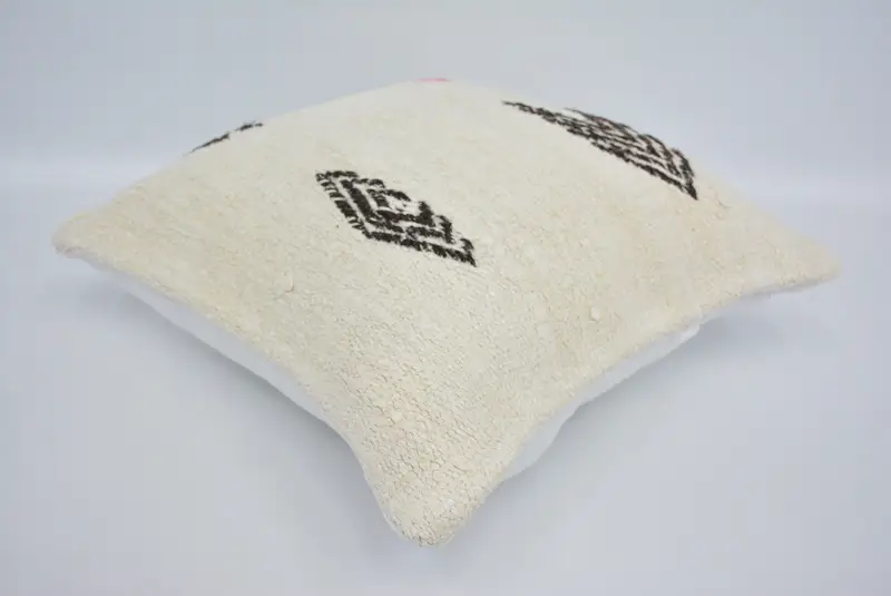 Antique Pillows, Pillow, 16x16 White Pillow Cover, Ikat Pillow Sham, Vintage Pillow, Kilim Pillow, Square Throw Pillow Cover - 6