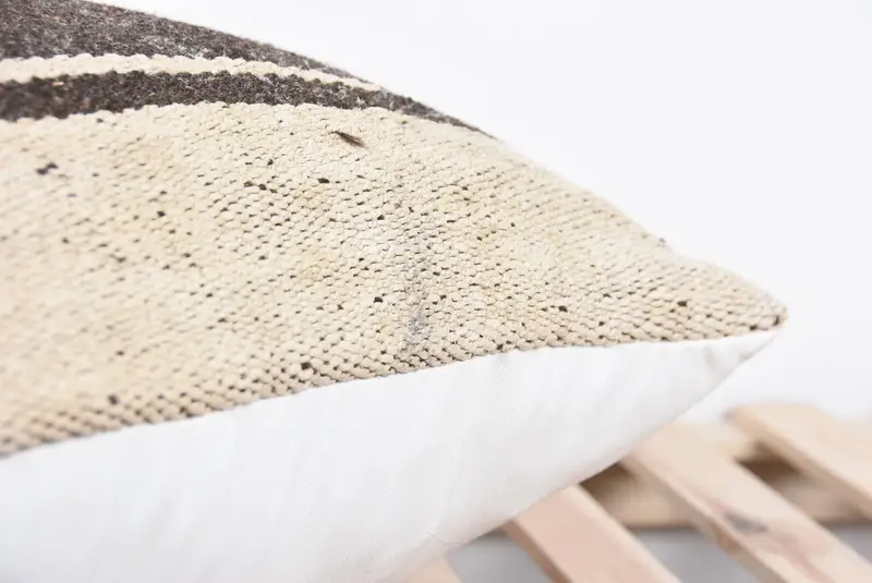 Kilim Cushion Sham, 24x24 Beige Pillow Cover, Outdoor Pillow Sham, Cushion, Pillow for Sofa, Vintage Kilim Pillow, Luxury Pillow Sham - 7