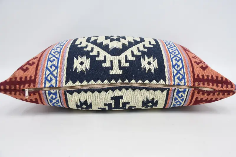 Southwestern Pillow, 20x28 White Cushion Cover, Pillow for Sofa, Pillow Cover, Vintage Kilim Pillow, Turkish Kilim Pillow - 6