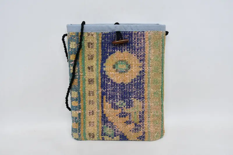 Ayarlanabilir Askılı Art Deco Kilim Çanta, Vintage Motifli Çapraz Çanta