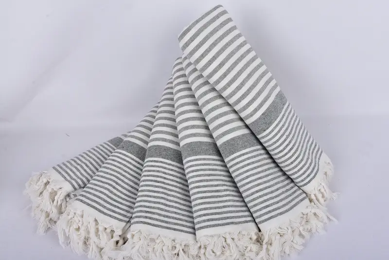 Boyfriend Christmas Gift, Absorbent Turkish towel, 68x40 Cotton Striped Terry Towel, Custom Wedding Gift, Kids Beach Towel, Bachelorette Party Gift - 4