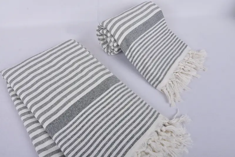 Boyfriend Christmas Gift, Absorbent Turkish towel, 68x40 Cotton Striped Terry Towel, Custom Wedding Gift, Kids Beach Towel, Bachelorette Party Gift - 7