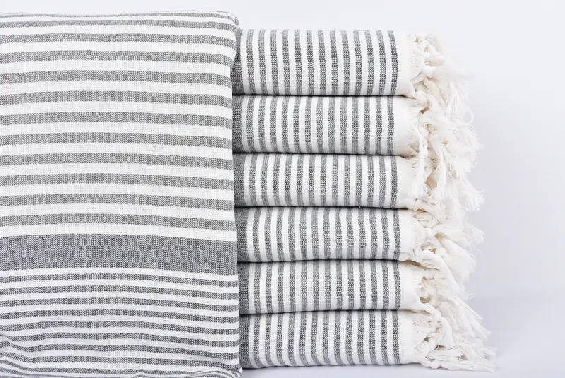 Boyfriend Christmas Gift, Absorbent Turkish towel, 68x40 Cotton Striped Terry Towel, Custom Wedding Gift, Kids Beach Towel, Bachelorette Party Gift - 1