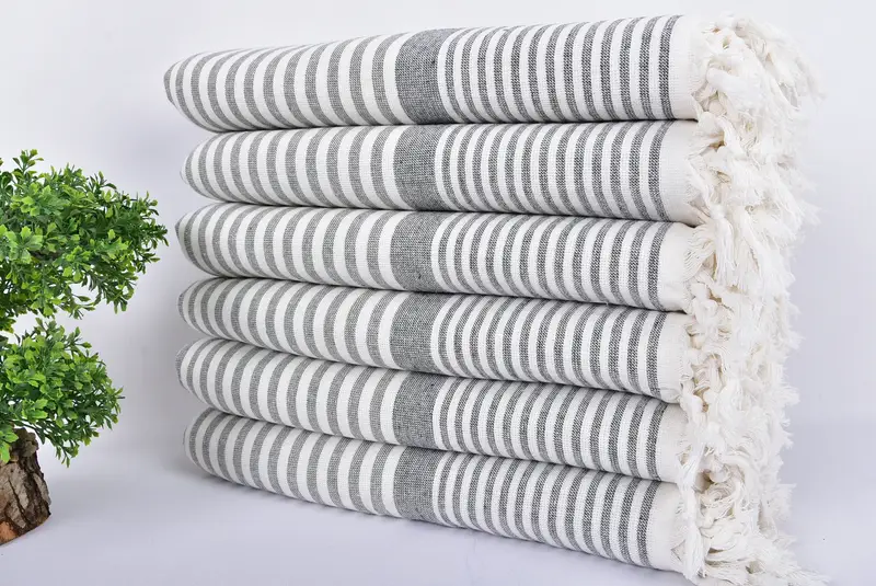 Boyfriend Christmas Gift, Absorbent Turkish towel, 68x40 Cotton Striped Terry Towel, Custom Wedding Gift, Kids Beach Towel, Bachelorette Party Gift - 3