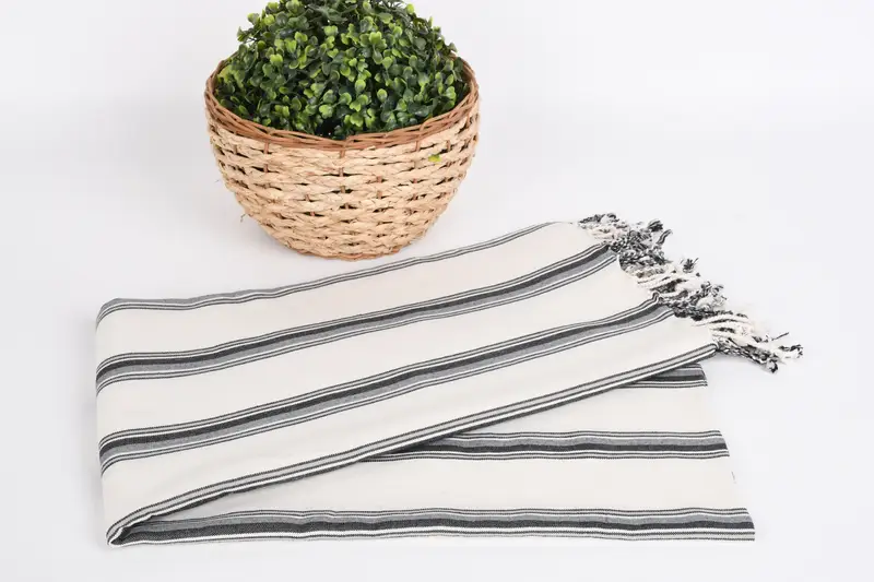 Bridal Shower Gift, Christmas Gift, 70x38 Cotton Striped Towel, Monogrammed Turkish Towel, Personalized Beach Towel, Bridesmaid Gift Towel - 4