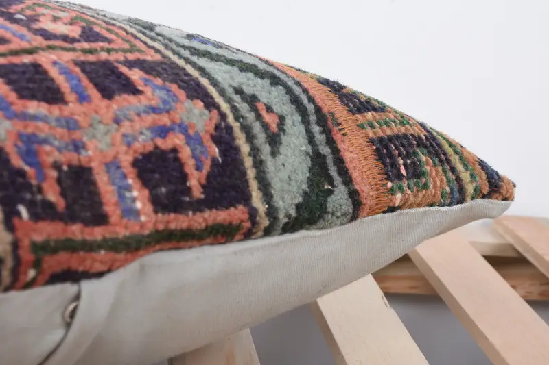 Bolster Throw Cushion Case, Vintage Pillow, Turkish Pillow, Comfy Throw Cushion, 16x16 Green Pillow Case, Antique Pillows, Cushion Cover - 7