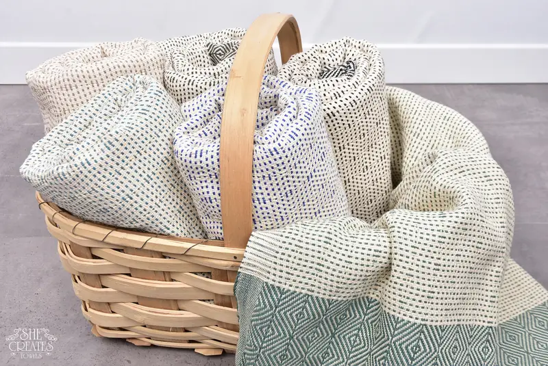 Gift For Wedding Day, 70x40 Cotton Diamond Towel, Handmade Gift, Best Friend Gift Ideas, Wedding Hand Made Gift, Home Decor Gifts, Housewarming Gift - 7