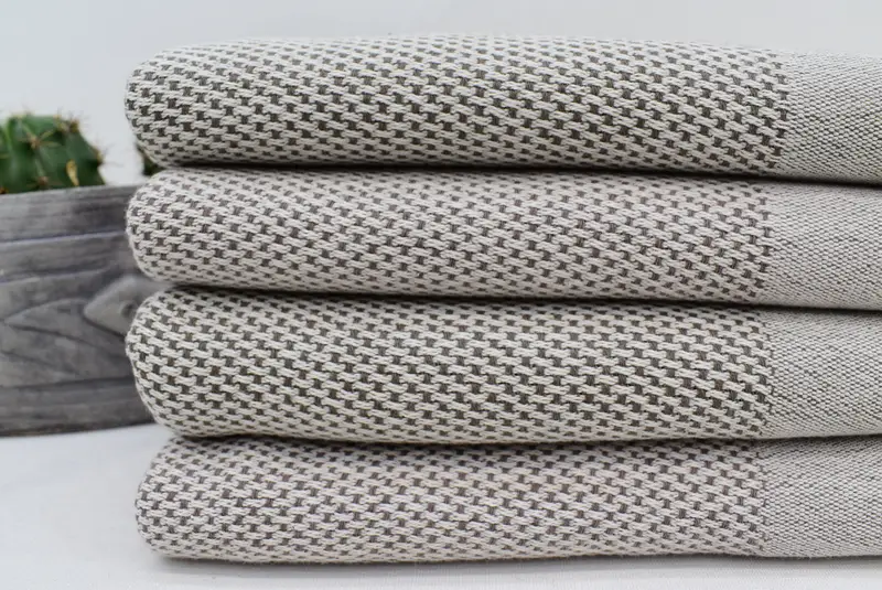 Plaj düğün lehine, en iyi arkadaş hediye fikirleri, monogram mutfak havlu, monogramlı el havlu, kişiselleştirilmiş hediyeler, 44x24 pamuklu polka nokta havlu - 2