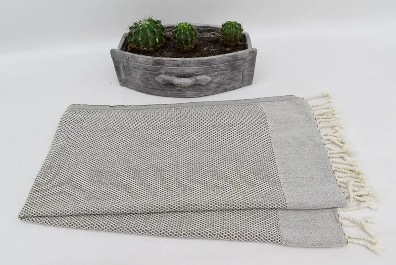 Plaj düğün lehine, en iyi arkadaş hediye fikirleri, monogram mutfak havlu, monogramlı el havlu, kişiselleştirilmiş hediyeler, 44x24 pamuklu polka nokta havlu - 7
