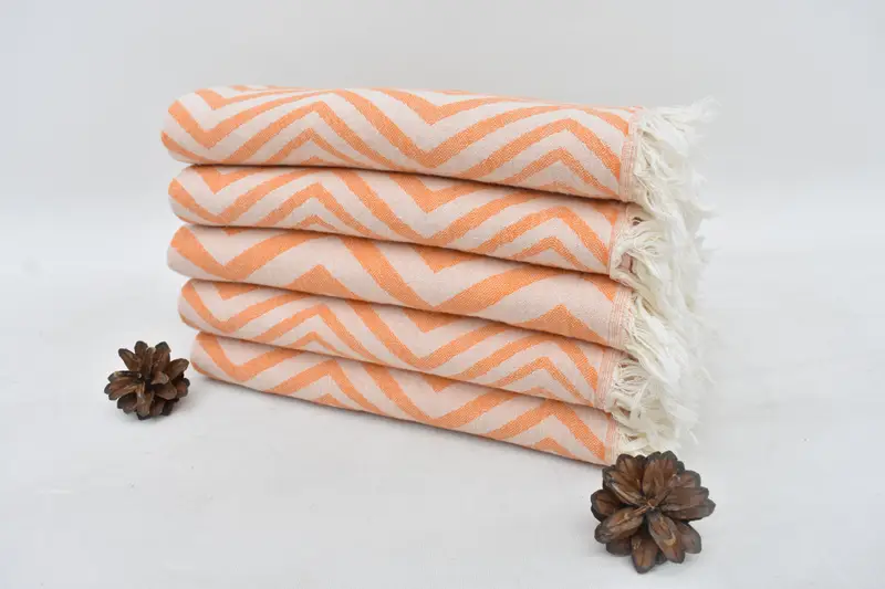 Monograma Toalla de baño turco, poca de té de monograma, toalla de mano personalizada, toallas de baño, toalla de diseño en zigzag de algodón 40x24, toalla de cocina de monograma - 4