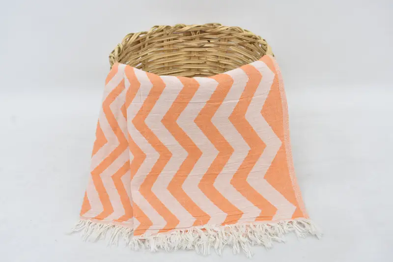 Monograma Toalla de baño turco, poca de té de monograma, toalla de mano personalizada, toallas de baño, toalla de diseño en zigzag de algodón 40x24, toalla de cocina de monograma - 1
