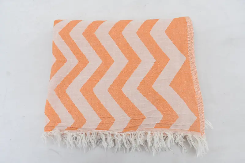 Monograma Toalla de baño turco, poca de té de monograma, toalla de mano personalizada, toallas de baño, toalla de diseño en zigzag de algodón 40x24, toalla de cocina de monograma - 7