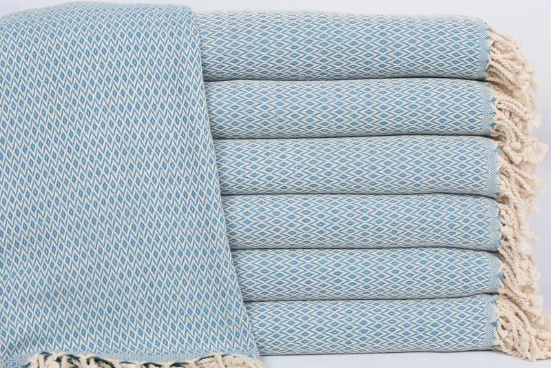 Anniversary Gift For Her, Bridal Shower Favors, Large Turkish Towel, Quick-Dry Beach Towel, Turkish Towel Bulk, 70x40 Cotton Diamond Towel
