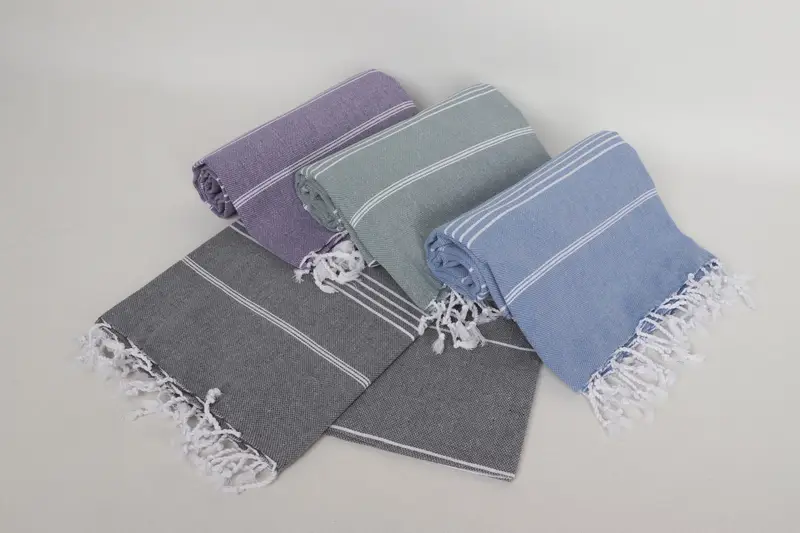 Spa Towel, Embroidery Towels, Sand-resistant towel, 70x40 Cotton Striped Towel, Family Gift Basket, Bachelorette Party Gift, Best Beach Towel - 5