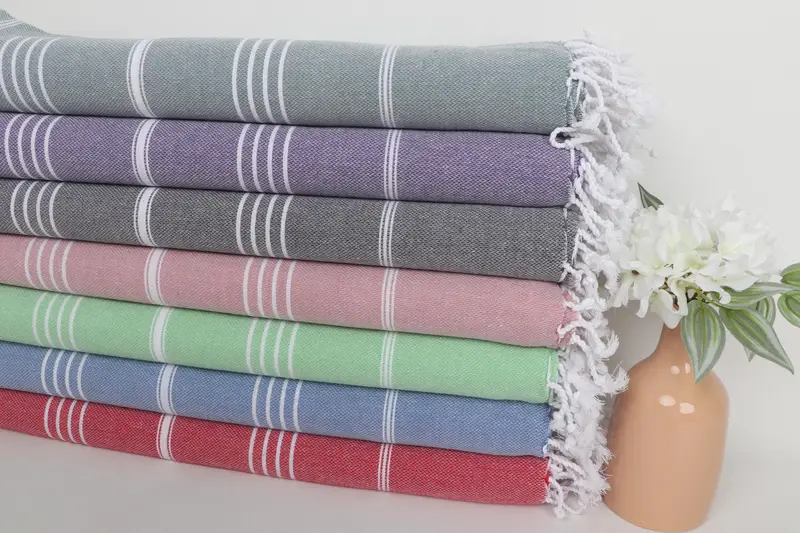Spa Towel, Embroidery Towels, Sand-resistant towel, 70x40 Cotton Striped Towel, Family Gift Basket, Bachelorette Party Gift, Best Beach Towel - 2