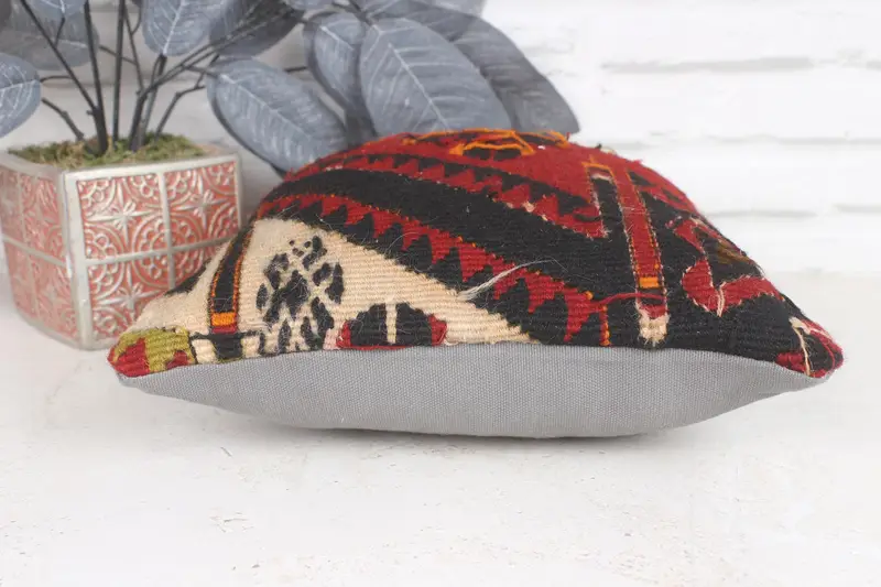 12x12 Red Pillow Case, Interior Designer Pillow, Boho Pillow Sham Cover, Gift Pillow, Handmade Throw Cushion Cover, Pillow Case - 5