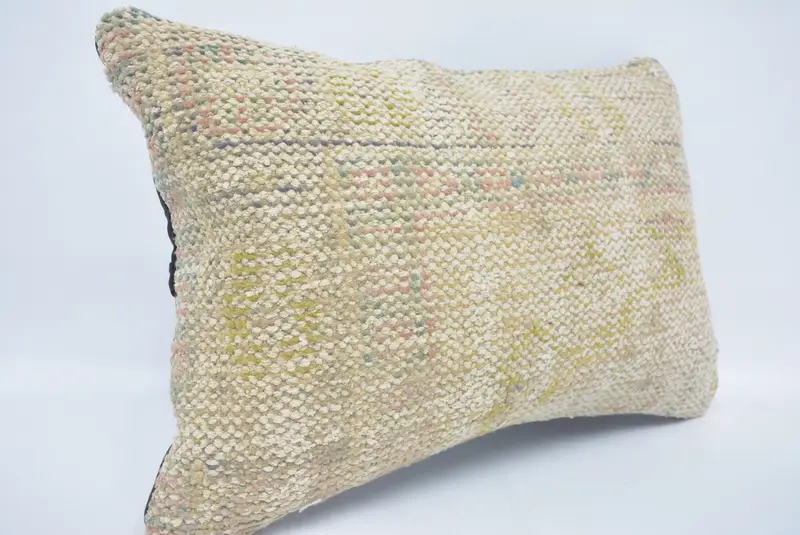 Rustic Pillow Sham, Handwoven Pillow Case, 16x24 Beige Cushion Cover, Gift Pillow, Kilim Pillow, Pillow, Customized Cushion Cover, Boho Pillow - 3