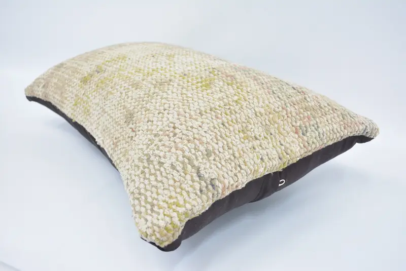 Rustic Pillow Sham, Handwoven Pillow Case, 16x24 Beige Cushion Cover, Gift Pillow, Kilim Pillow, Pillow, Customized Cushion Cover, Boho Pillow - 6