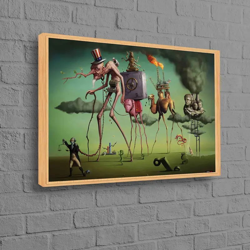 Dali Dream Canvas: Surreal Art, American Dream, World Economy