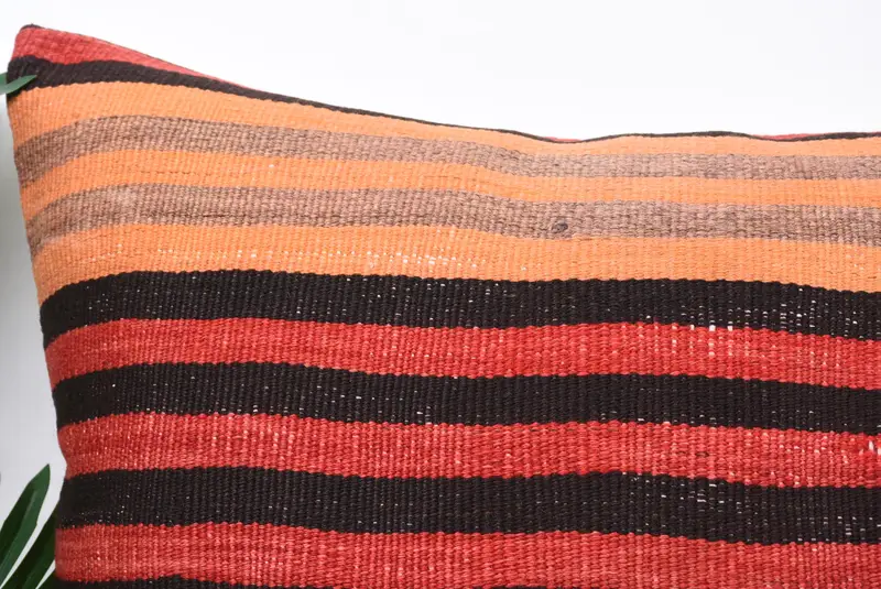 Turkish Corner Cushion Cover, 24x24 Red Pillow Sham, Home Decor Pillow, Rustic Pillow Sham, Antique Pillows, Vintage Kilim Throw Pillow, Pillow - 2