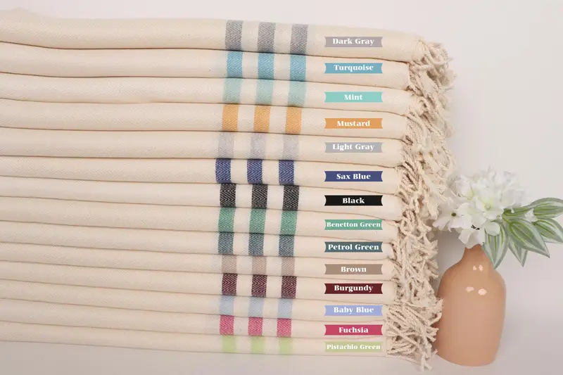 Lightweight Turkish towel for beach, Personalized Towel, Bachelor Gift, 70x40 Cotton Striped Towel, Personalized Bridesmaid Gift, Bachelorette Gifts - 1