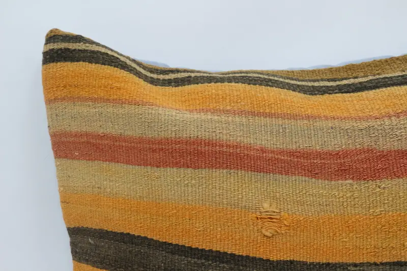 Throw Kilim Pillow, Pillow Sham, Boho Pillow, 28x28 Orange Pillow Cover, Handmade Kilim Cushion, Designer Throw Pillow, One Of A Kind Pillow Case - 2