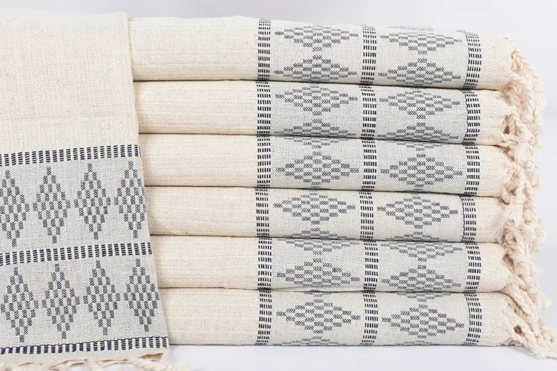 Wedding Favors, Custom Name Towel, Bridal Shower Gift, Bathroom Towels, Bridesmaid Proposal Gift, Wedding Gift, 40x20 Linen Kilim Design Towel - 1