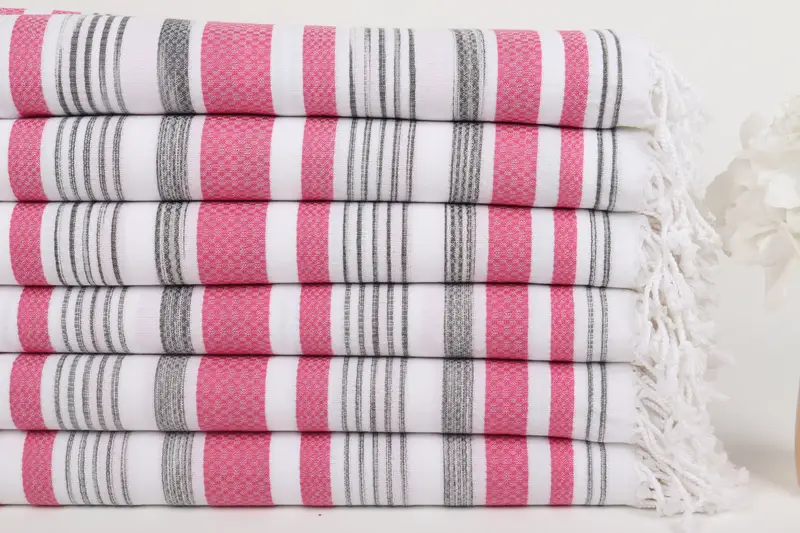 Monogram Turkish Towel, Housewarming Gift, Bridesmaid Towel, Bridesmaid Favors, Wedding Gift, Turkish bath towel for spa, 70x40 Cotton Striped Towel - 3