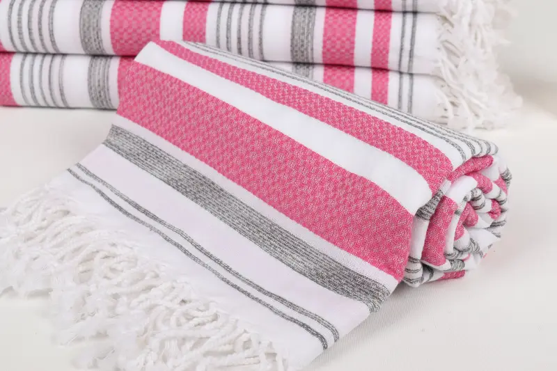 Monogram Turkish Towel, Housewarming Gift, Bridesmaid Towel, Bridesmaid Favors, Wedding Gift, Turkish bath towel for spa, 70x40 Cotton Striped Towel - 4