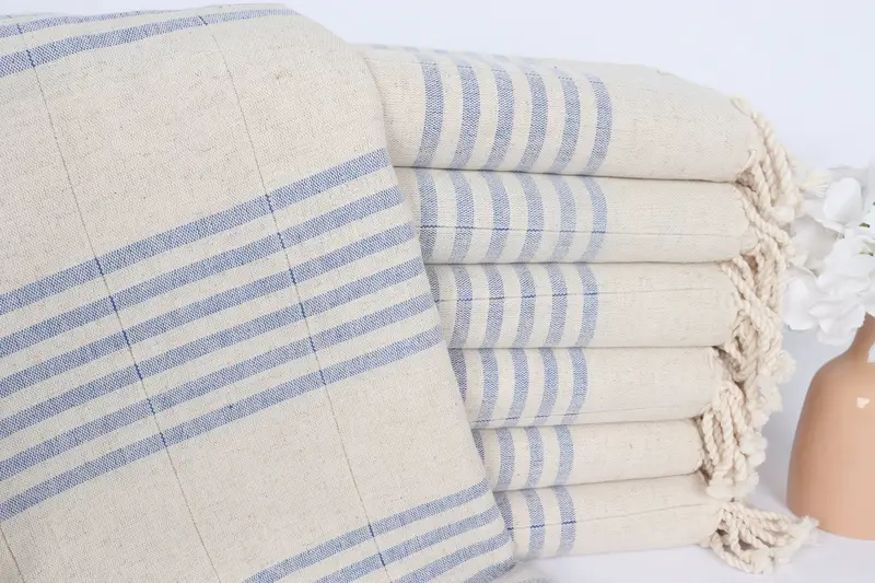 Bridesmaid Gift Towel, Soft towel, Best Beach Towel, 70x40 Linen Striped Towel, Boyfriend Christmas Gift, Thin and lightweight Turkish peshtemal - 1