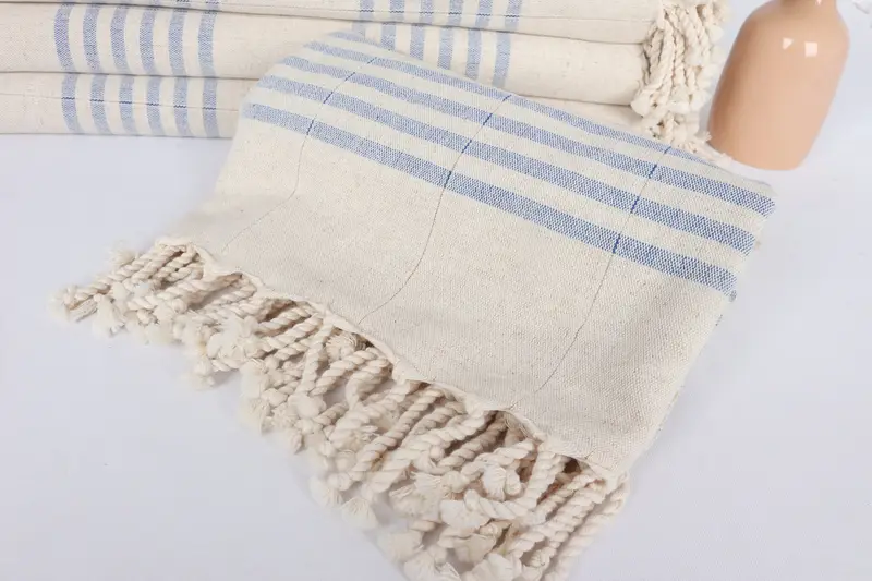 Bridesmaid Gift Towel, Soft towel, Best Beach Towel, 70x40 Linen Striped Towel, Boyfriend Christmas Gift, Thin and lightweight Turkish peshtemal - 4