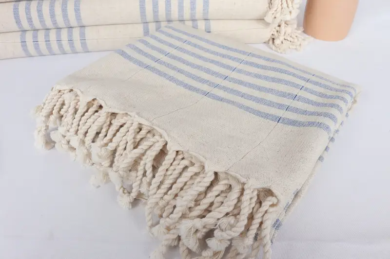 Bridesmaid Gift Towel, Soft towel, Best Beach Towel, 70x40 Linen Striped Towel, Boyfriend Christmas Gift, Thin and lightweight Turkish peshtemal - 5