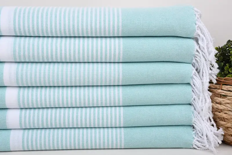 Custom Gifts, 70x40 Cotton Striped Towel, Luxury towel, Travel towel, Bachelorette Party Items, Gift For Her, Cute Beach Towel, Turkish Towel Set - 2