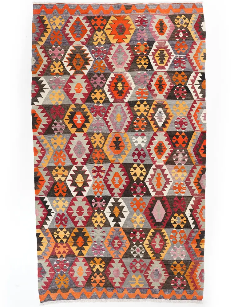 Canlı Turuncu Halı, 5,7x10,1 ft Sağlam Konfor