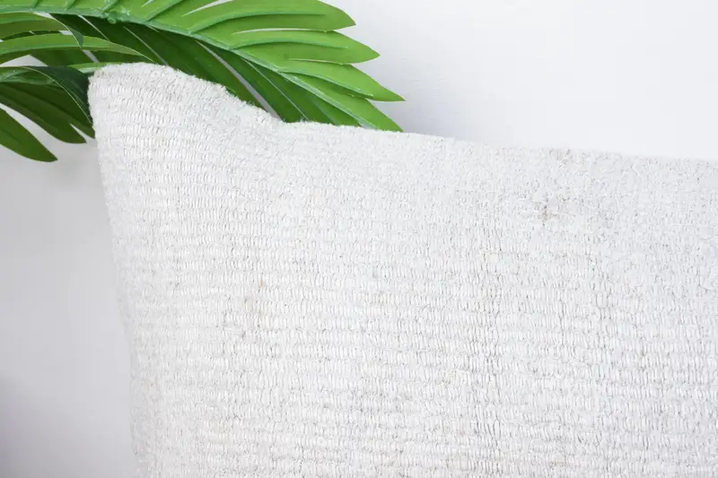 12x24 White Pillow Sham, Kilim Rug Cushion Cover, Kilim Pillow, Ethnical Kilim Rug Pillow, Designer Throw Cushion Case, Antique Pillows, Pillow Sham - 2