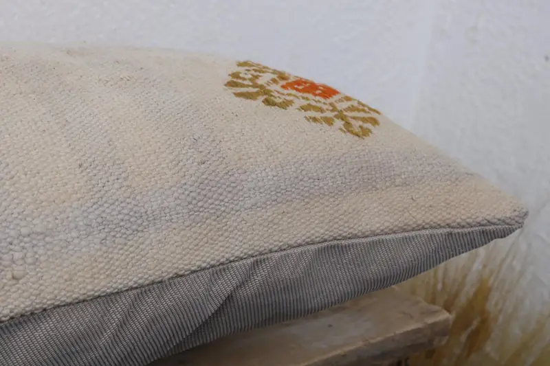 Aztek Yastık Kılıfı, Türk Yastığı, Kanepe Yastığı, 12x24 Bej Yastık Kapağı, El Yapımı Yastık Kapağı, Yastık Kılıfı, Hediye Yastığı - 6
