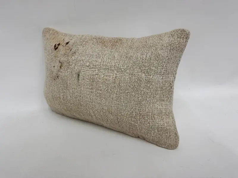 Home Decor Pillow, Cushion Cover, Turkish Pillow, Retro Throw Cushion Cover, Toss Cushion Case, Vintage Kilim Pillow, 12x20 White Pillow - 4