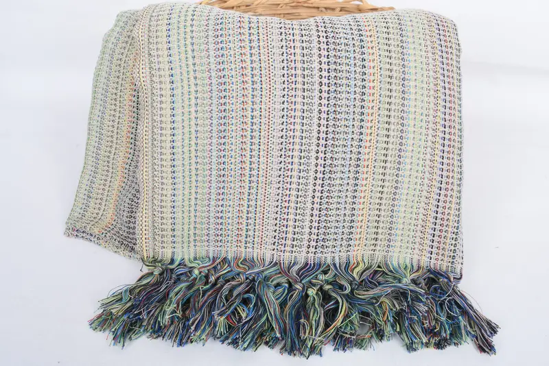 Decorative Blanket, 100x80 Cotton Waffle Towel, Housewarming Gift, Organic Throw, Bachelor Party Gifts, Throw Blanket Couch, Wedding Hand Made Gift - 5